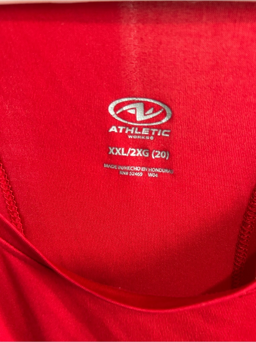 Athletic Works Bright Red Performance Racerback Tank - Picture 2 of 3